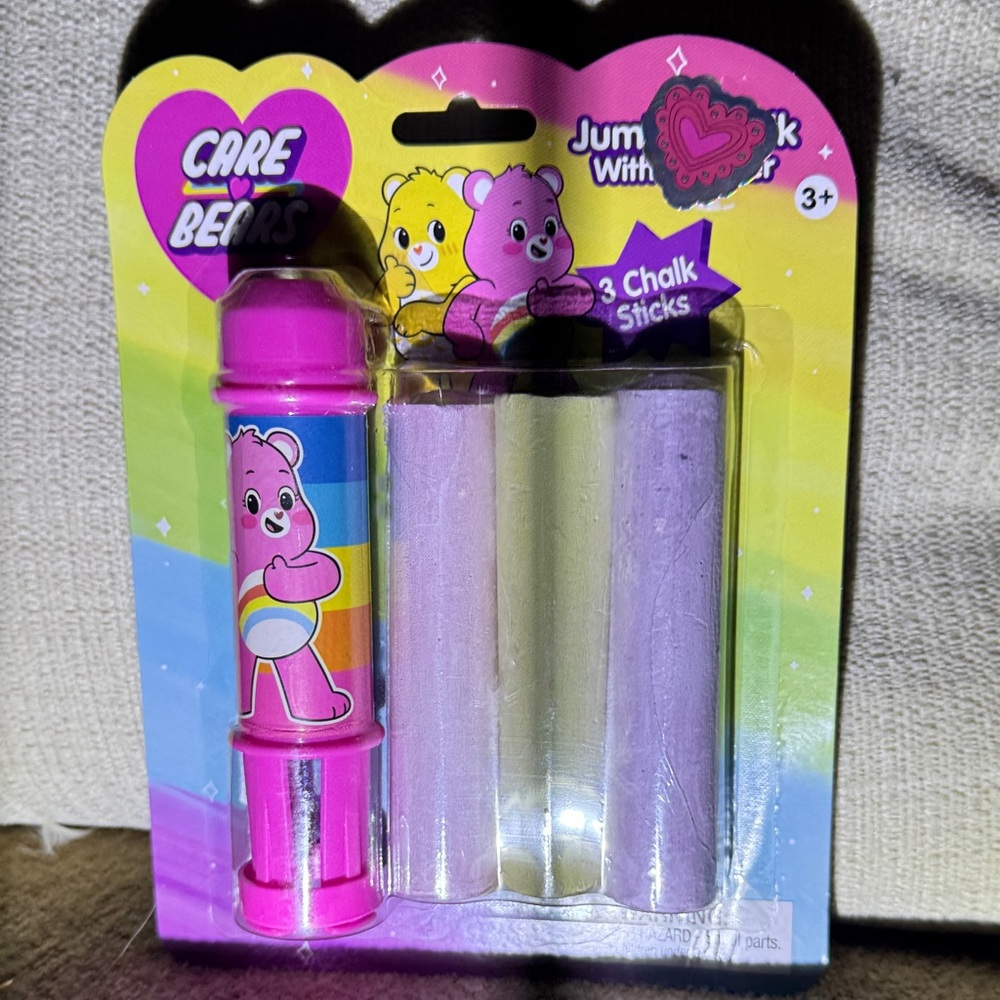 Care Bears Rainbow Chalk Set with Pink Holder